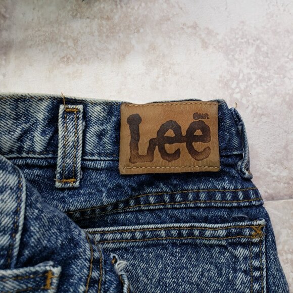 Acid Wash Jeans Lee Riders Snap Button Straight Leg Mens Size 34X 29.5 Husky Vtg - Picture 5 of 10